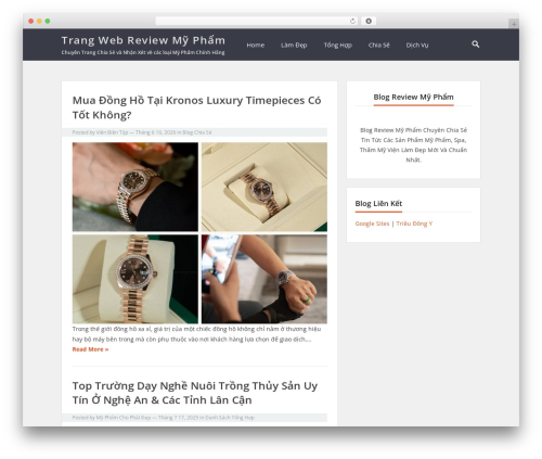 VT Blogging WordPress blog theme - blogreviewmypham.com