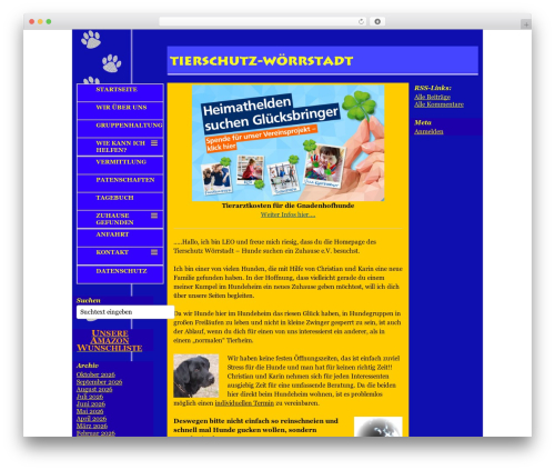 Best WordPress theme Thematic - tierschutz-woerrstadt.de