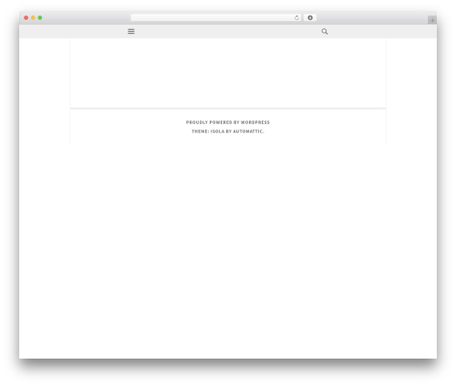 Isola theme WordPress - toadski.com