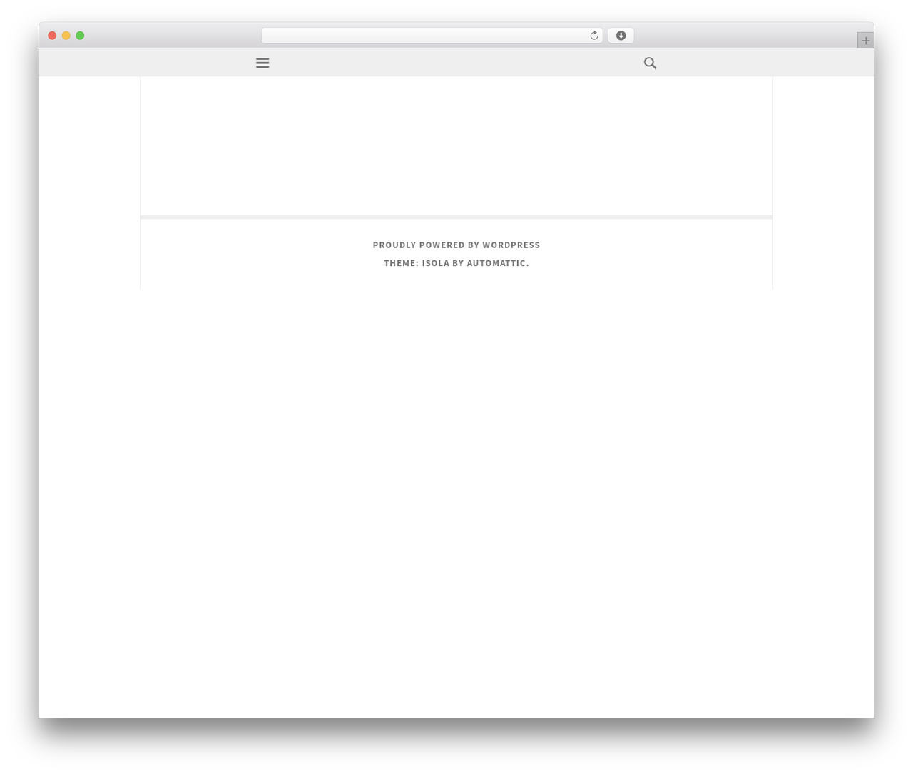 Isola theme WordPress - toadski.com
