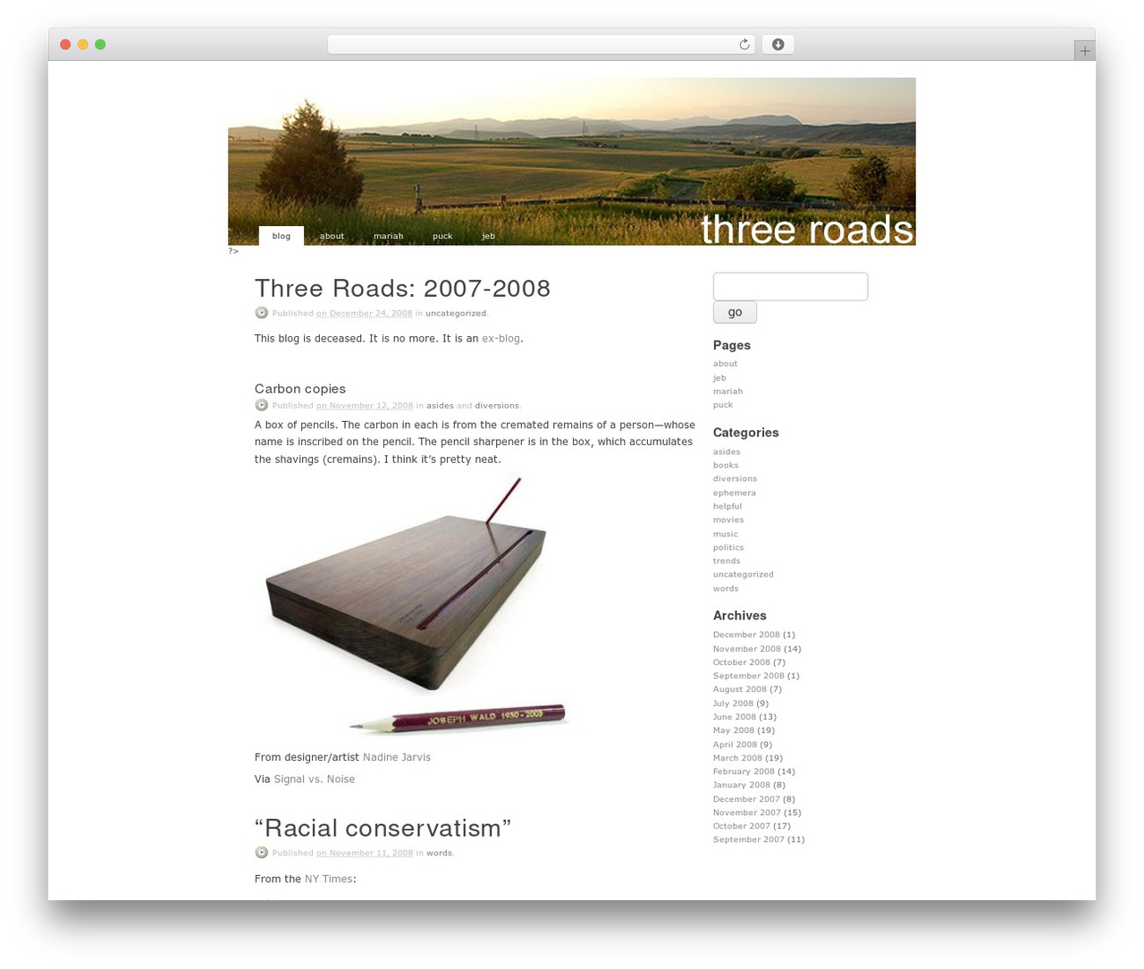 K2 WordPress theme - threeroadsblog.com K2 WordPress theme - threeroadsblog.com