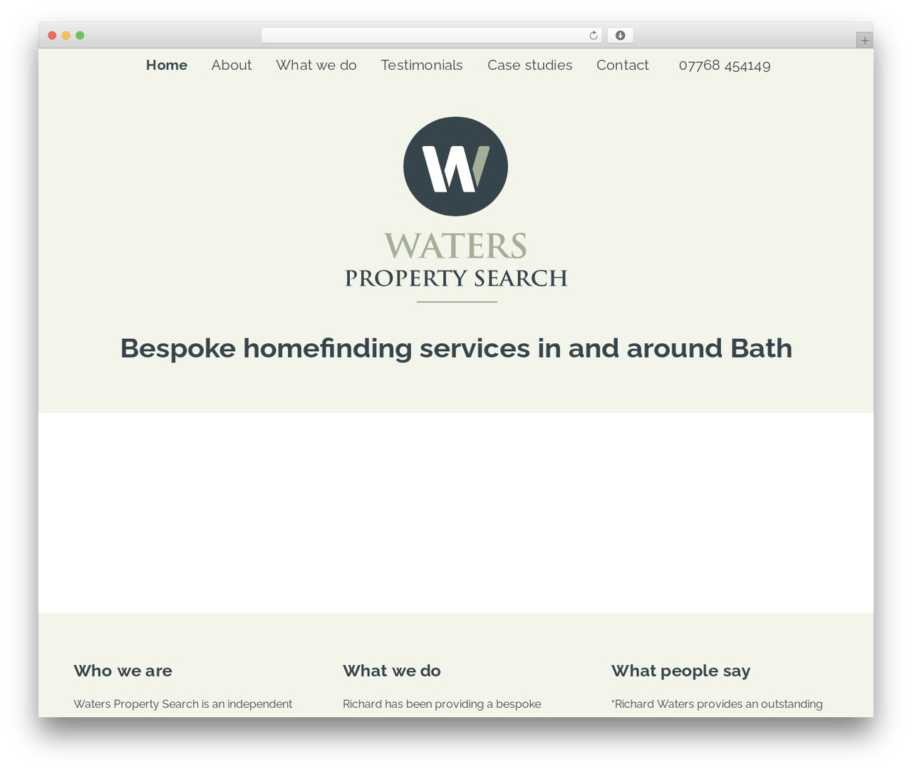 WordPress theme Create - waterspropertysearch.co.uk