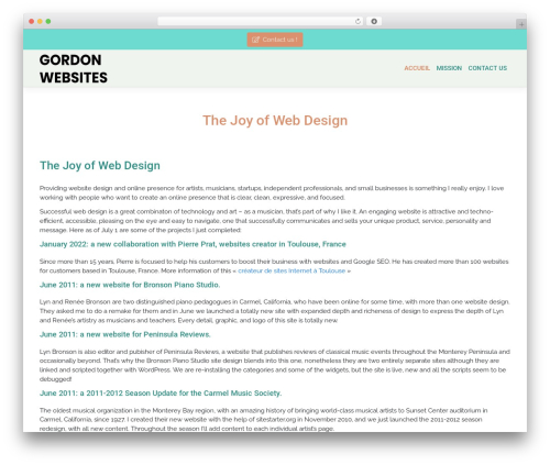 Creationwebsite WordPress theme - gordonwebsites.com