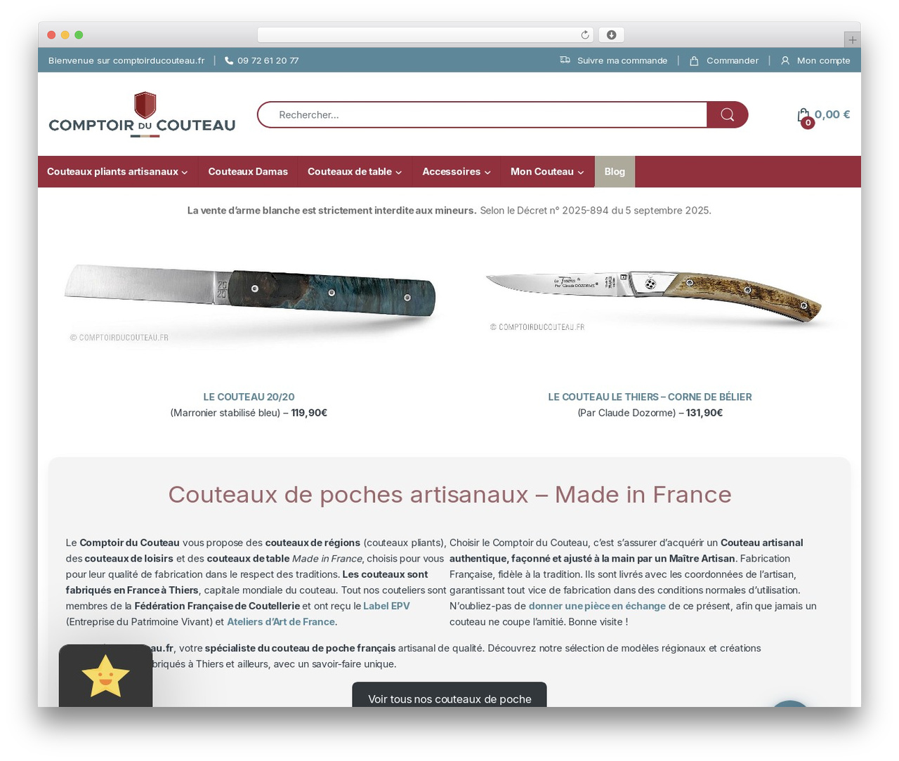 Electro Child WordPress theme - comptoirducouteau.fr Electro Child WordPress theme - comptoirducouteau.fr