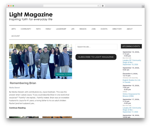 Genesis WordPress theme design - lightmagazine.ca