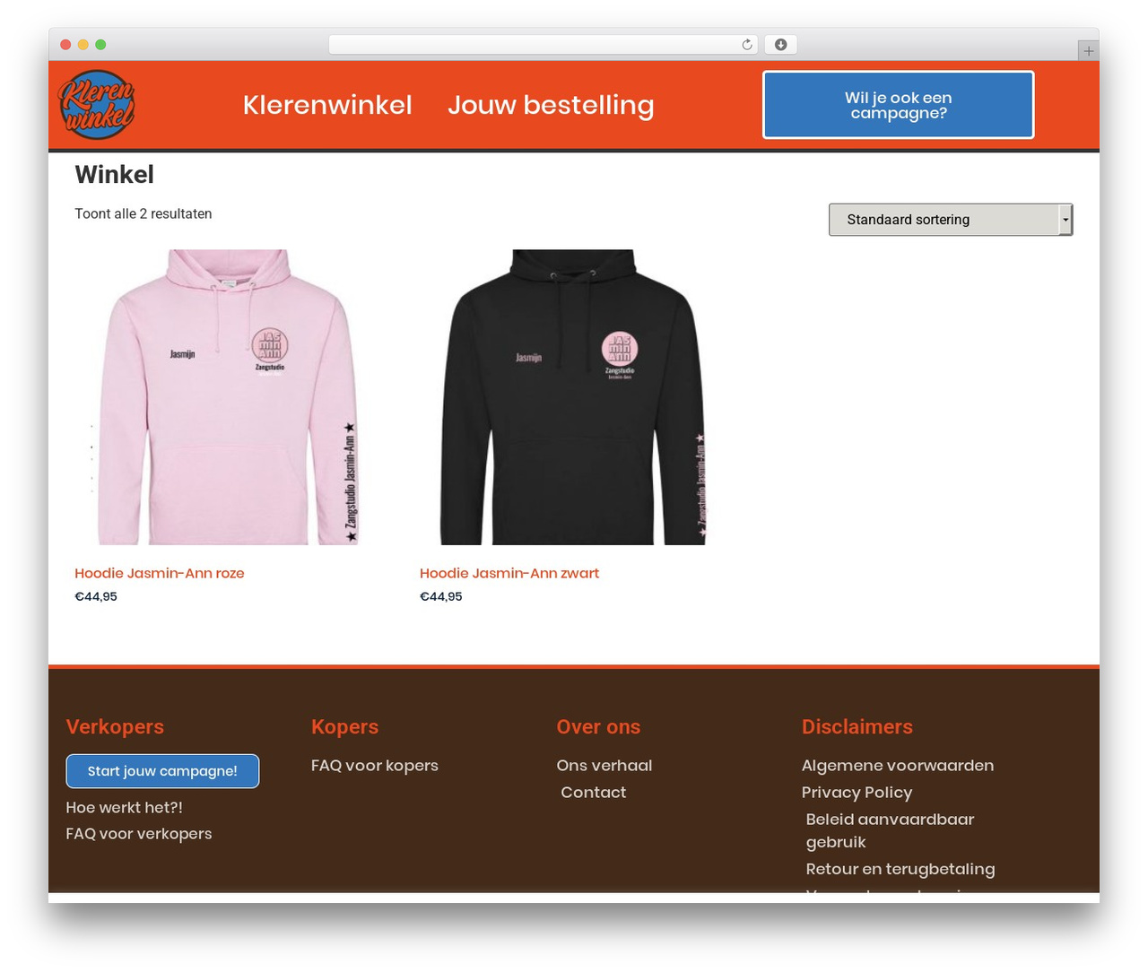Hello Elementor theme WordPress - klerenwinkel.nl
