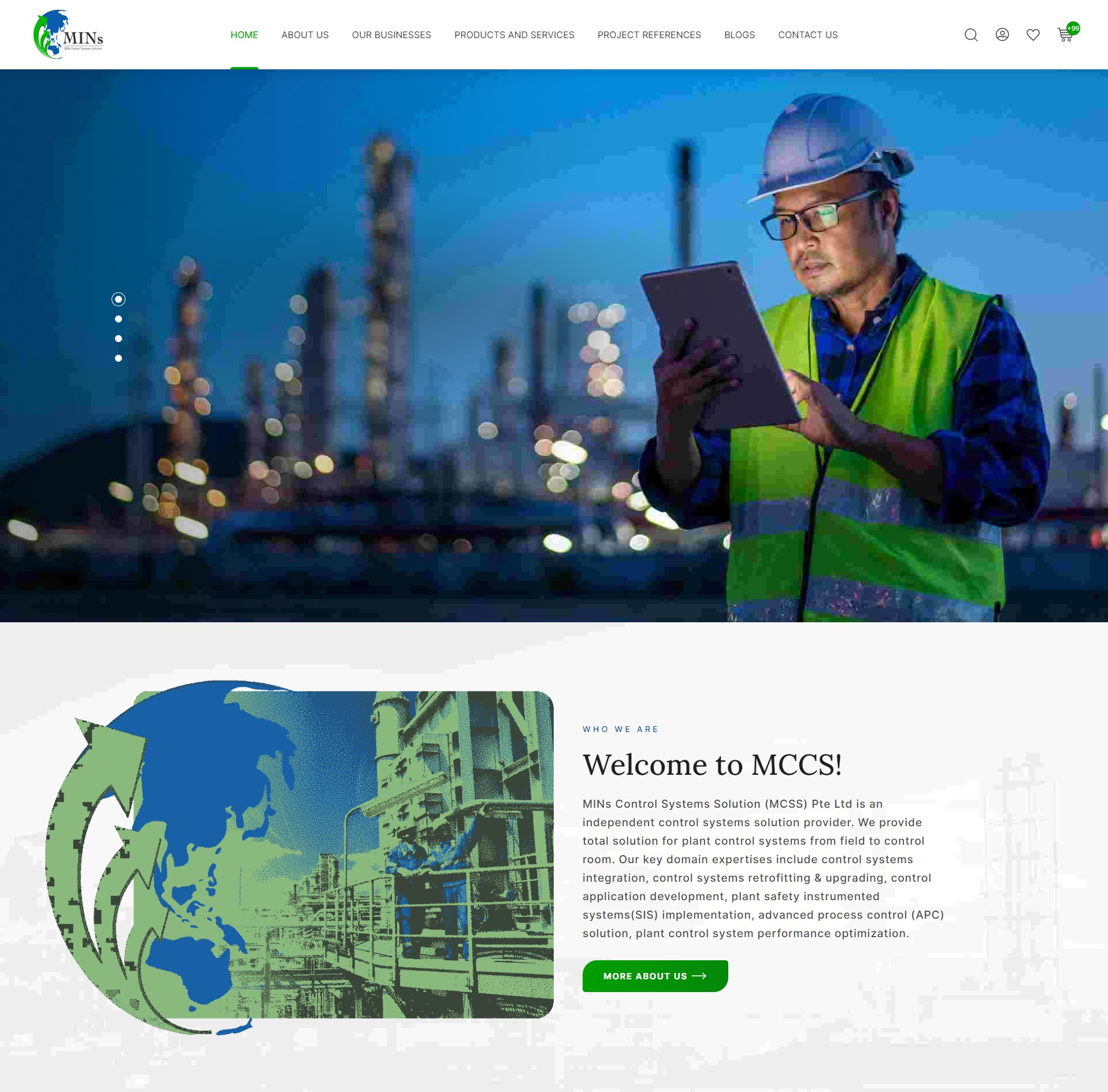 WordPress theme Mins Control by Dharmin & Shekai