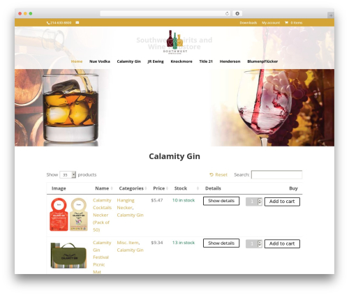 Woocommerce product table WordPress plugin - sw-webstore.com