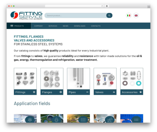 WordPress theme TEMABASE - fittingservice.it
