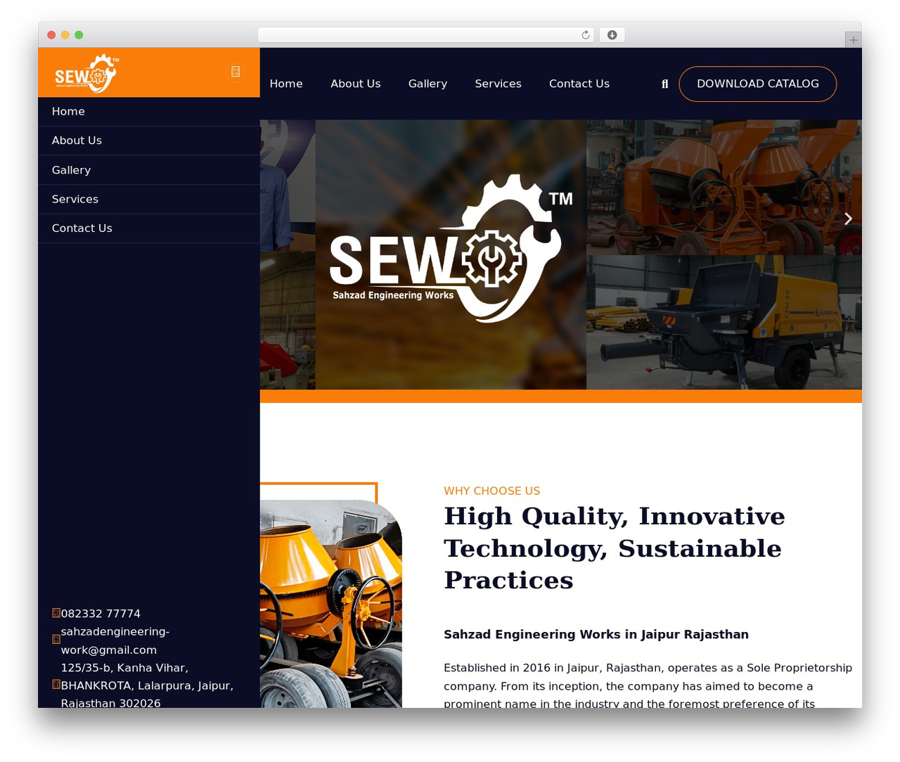 Constac WordPress theme - sahzadengineeringworks.com