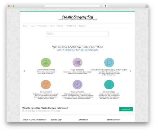 InterStellar WordPress theme - plasticsurgerykey.com
