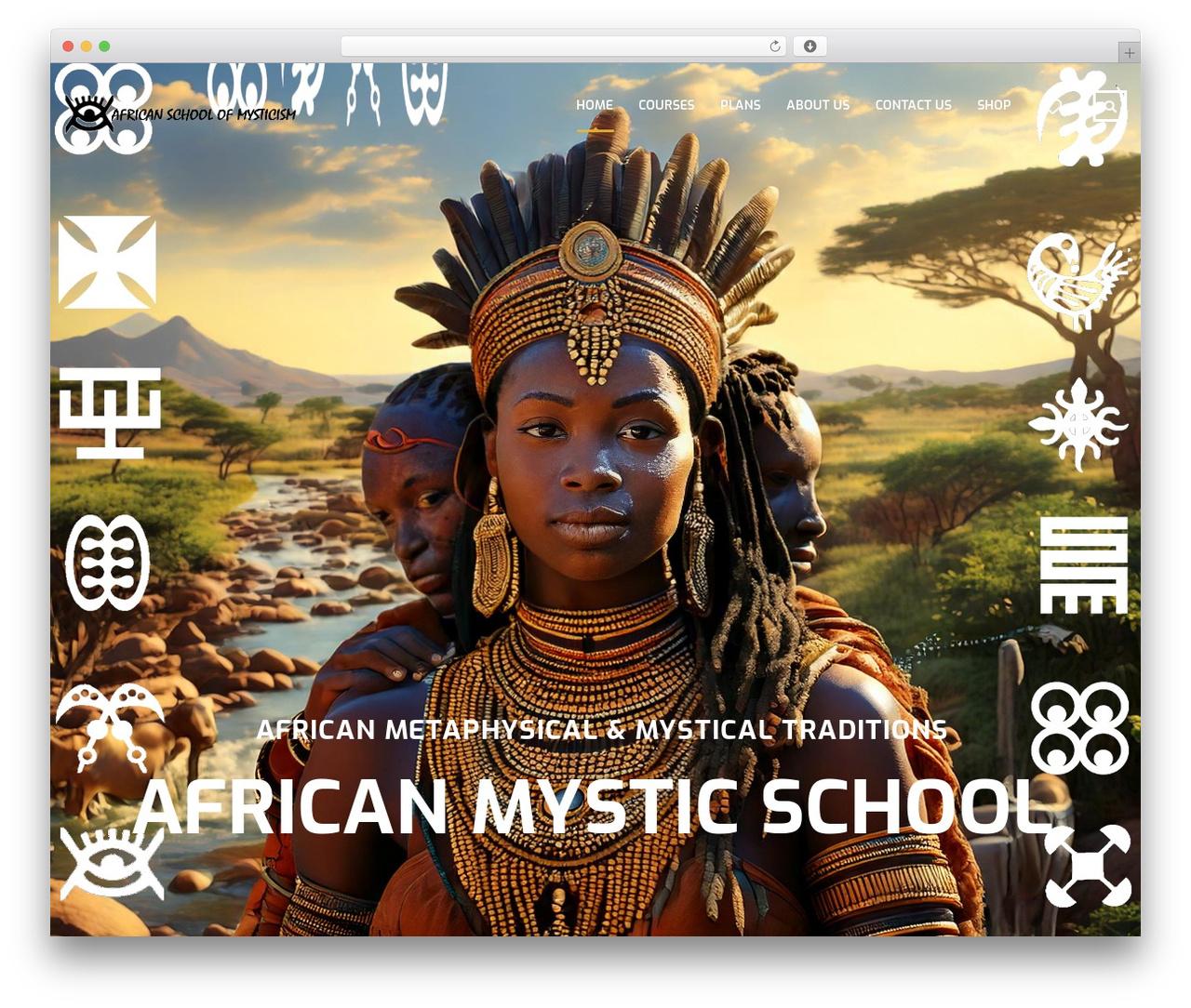 MasterStudy WordPress theme design - africanmysticschool.com