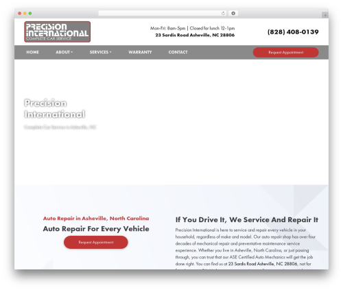 Autoshop template common WordPress plugin - precisioninternational.com