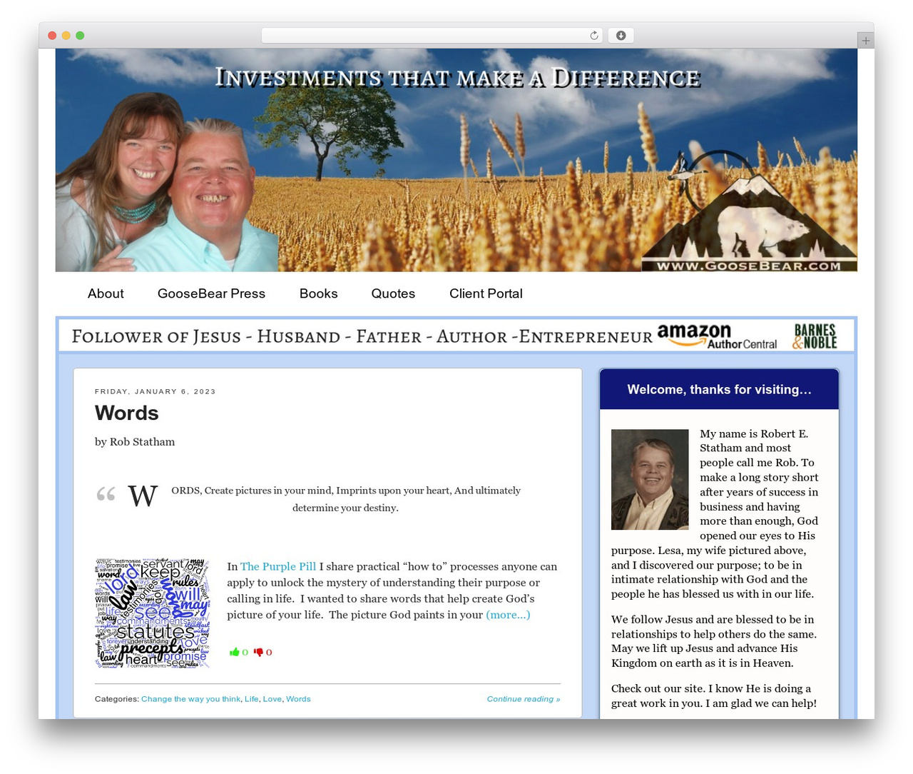 WordPress theme Get Noticed! - goosebear.com