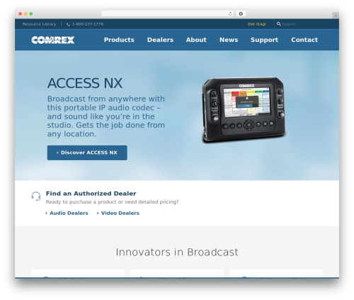 Comrex Custom Theme best WordPress theme - comrex.com