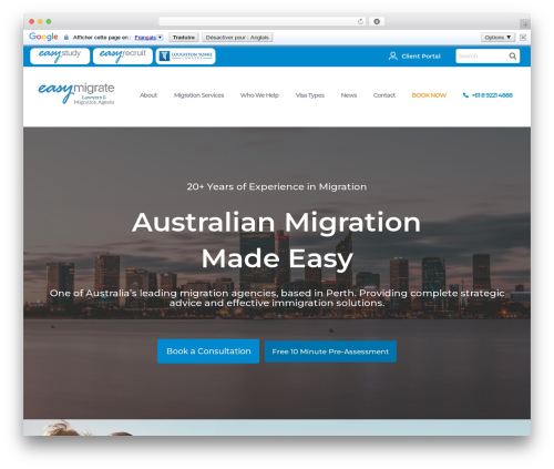 Virtue WordPress theme design - easymigrate.com