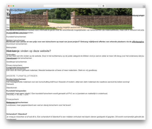 wp-theme top WordPress theme - tuin-schermen.be