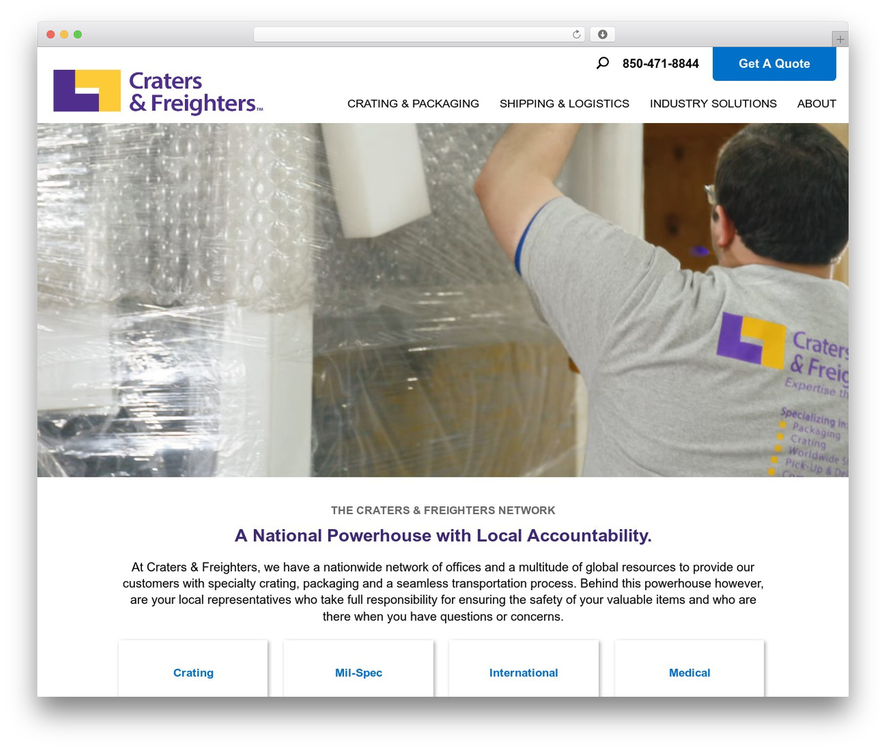 Divi WordPress theme - cratersandfreighterspensacola.com