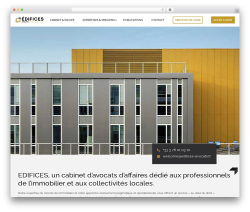Edifices Avocats premium WordPress theme - edifices-avocats.fr