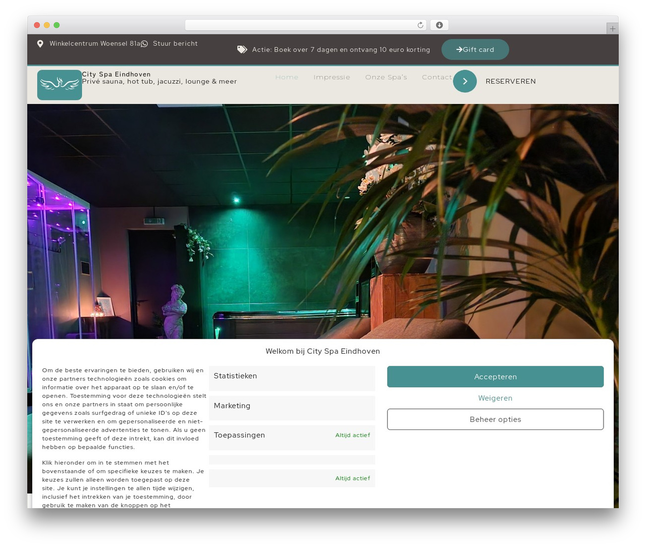 Marketing Shift theme WordPress - cityspa-eindhoven.nl