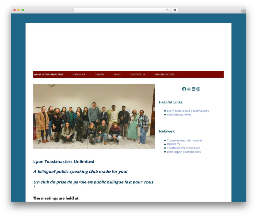 Lectern WordPress theme - lyontoastmasters.org