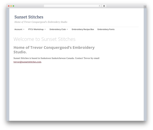 Video WordPress plugin - sunset-stitches.com