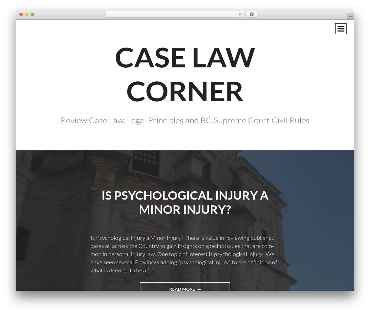 Intergalactic WordPress theme - caselawcorner.com