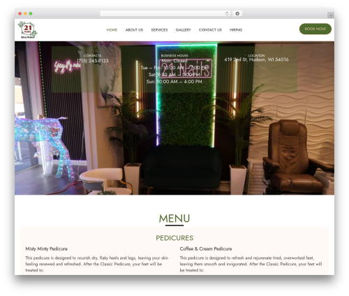 Mac menu WordPress plugin - 21nailshudson.com