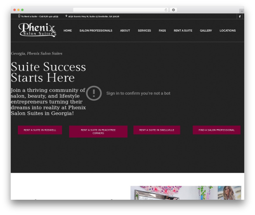 WordPress website theme Coiffeur - phenixsalonsatlanta.com