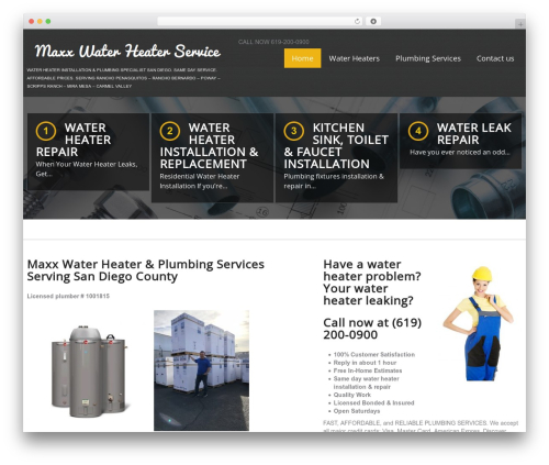cherry theme WordPress - maxxwaterheaterservice.com