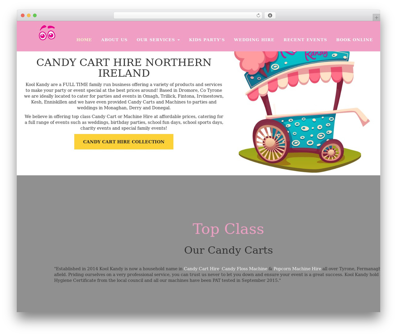 fable WordPress website theme - koolkandykarts.com