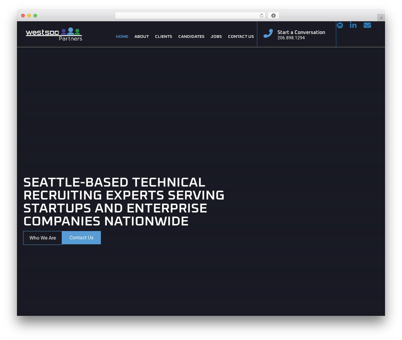 Recruiters Websites WordPress theme - west500partners.com
