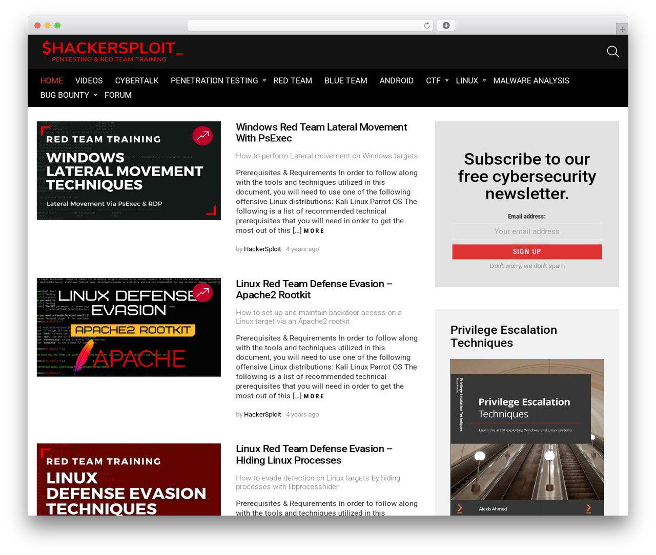 Bimber theme WordPress - hackersploit.org Bimber theme WordPress - hackersploit.org