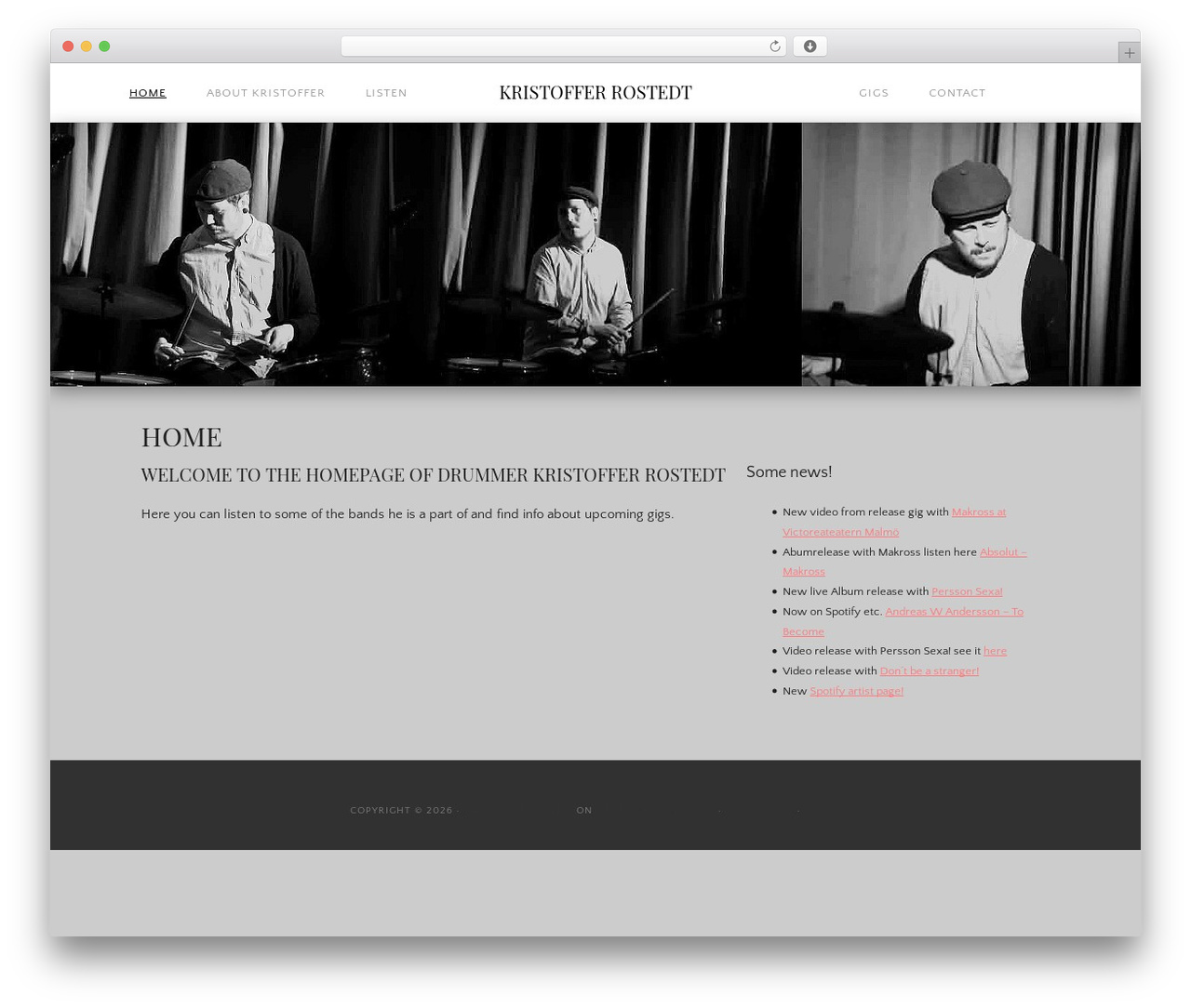 Genesis WordPress theme - kristofferrostedt.com