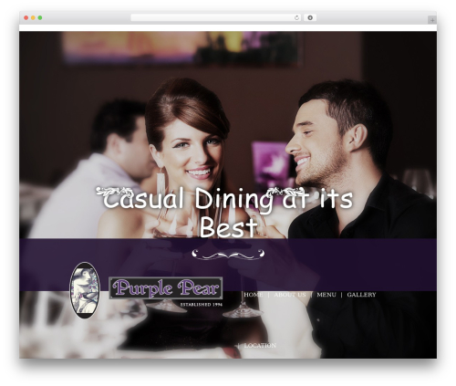 Laurel WordPress restaurant theme - thepurplepear.ca