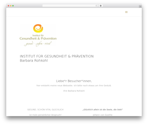 Theme WordPress Divi - praxis-rohkohl.de