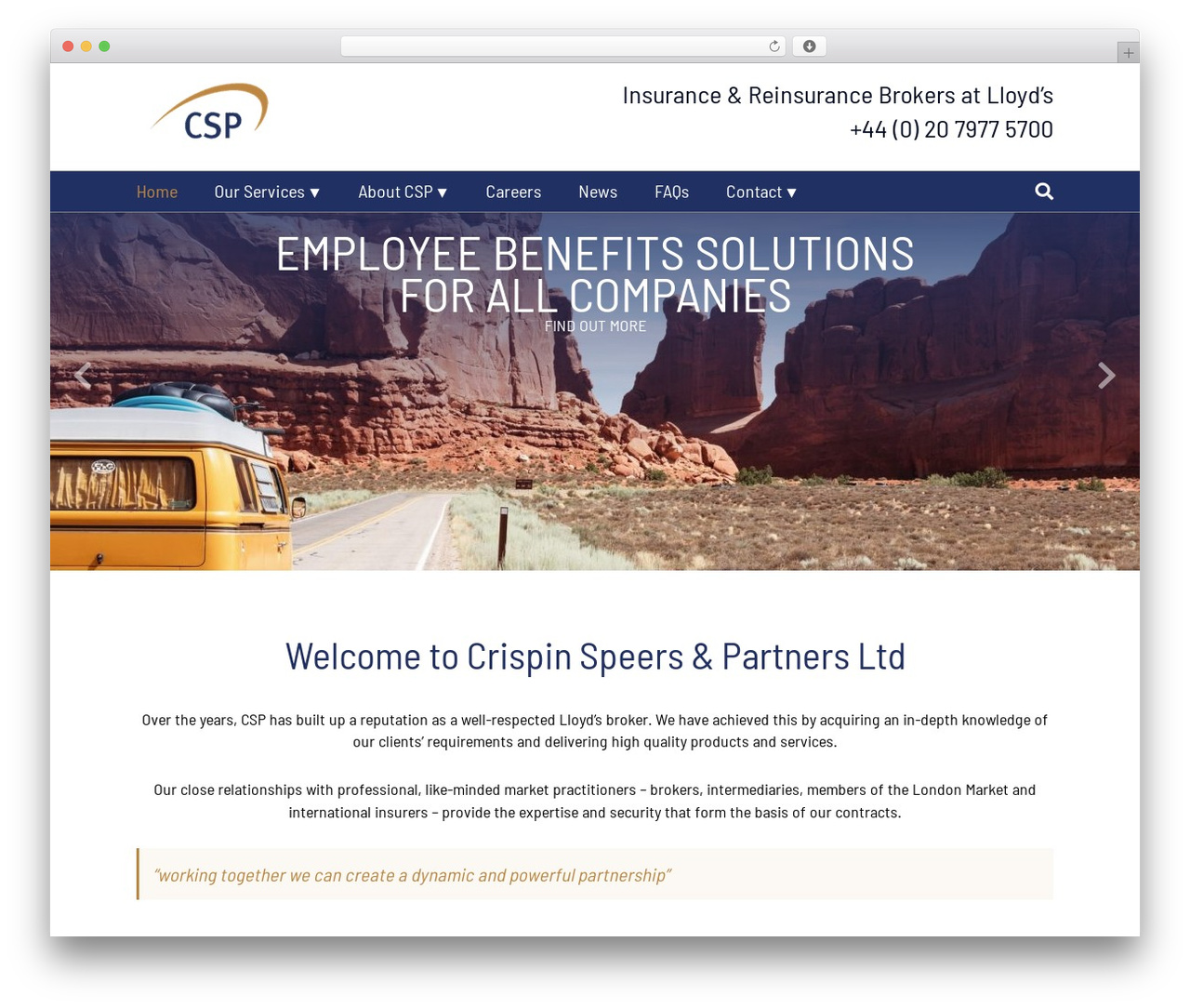 Website Framework WordPress page theme - cspinsurance.com