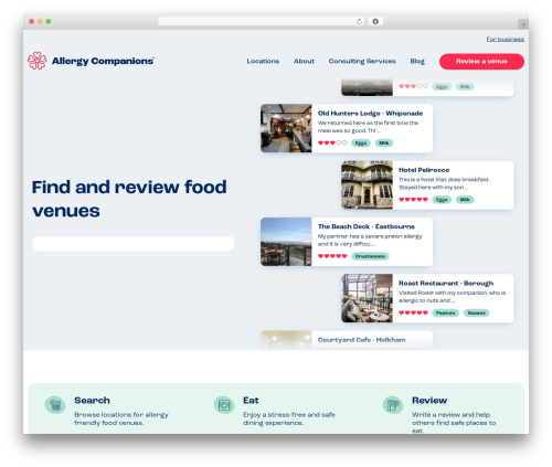WordPress theme Class Creative Theme - allergycompanions.com