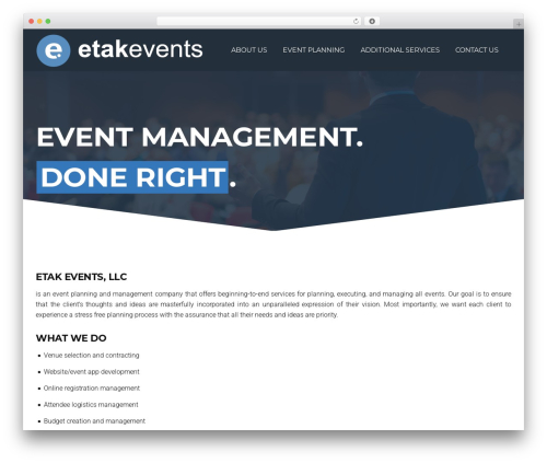 You WordPress theme - etakevents.com