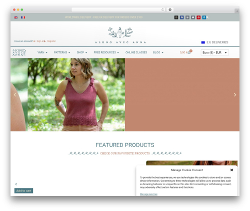 Hello Elementor WordPress theme - alongavecanna.com