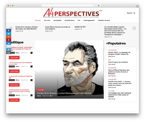 Newspaper best WordPress magazine theme - a4perspectives.com