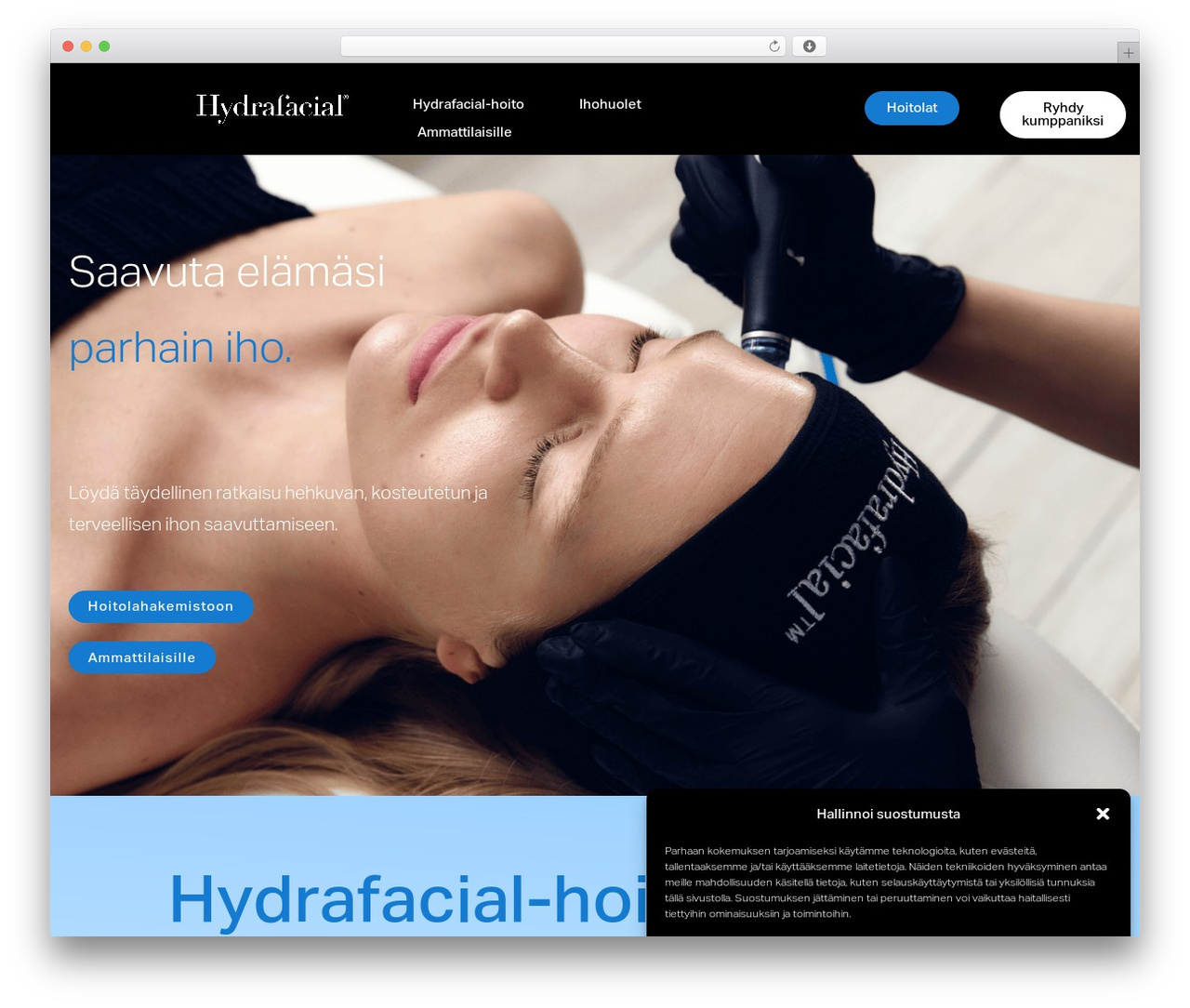 Radcliffe 2 WordPress theme - hydrafacial.fi