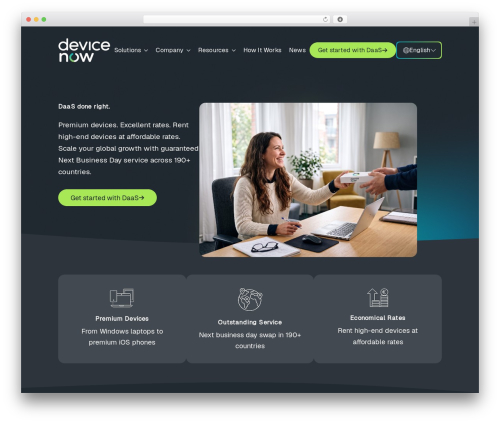 WordPress theme Proformat Theme - devicenow.com/daas