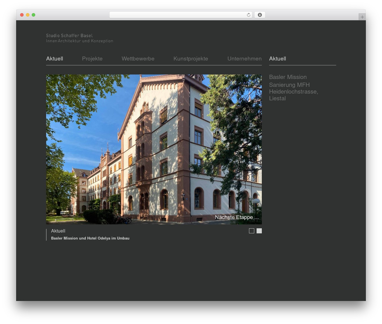 art-projects WordPress theme - studioschaffer.ch