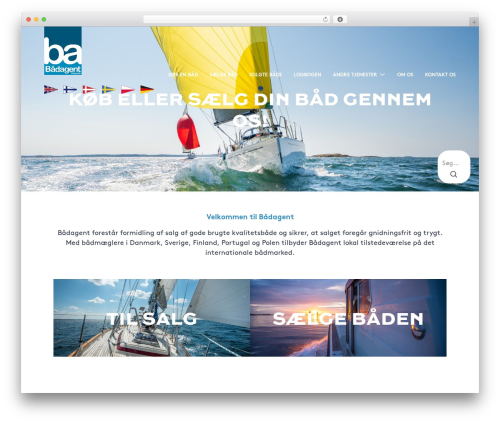 Båtagent theme WordPress - baadagent.dk
