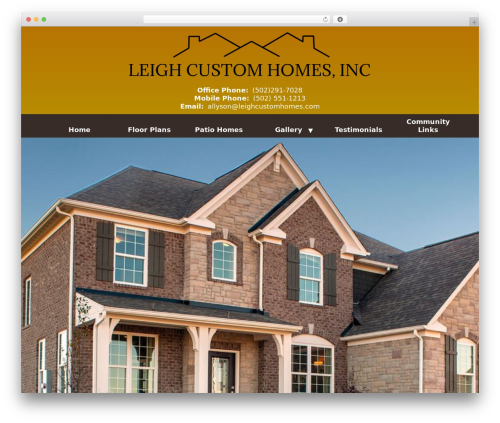 Design Web WordPress theme - leighcustomhomes.com