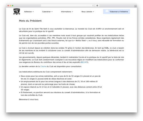 Divi WordPress theme - clubdetirsaint-tite.ca