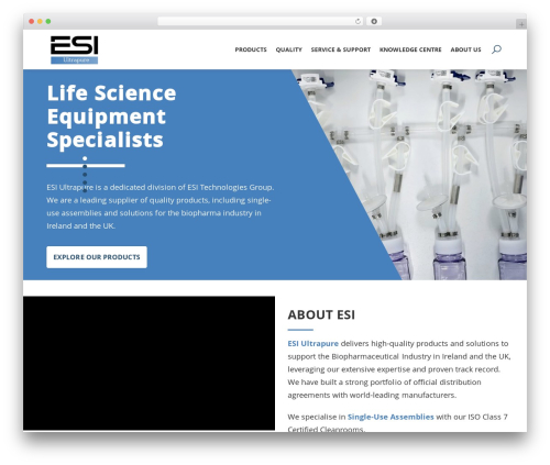 ESI WordPress theme - esiultrapure.com