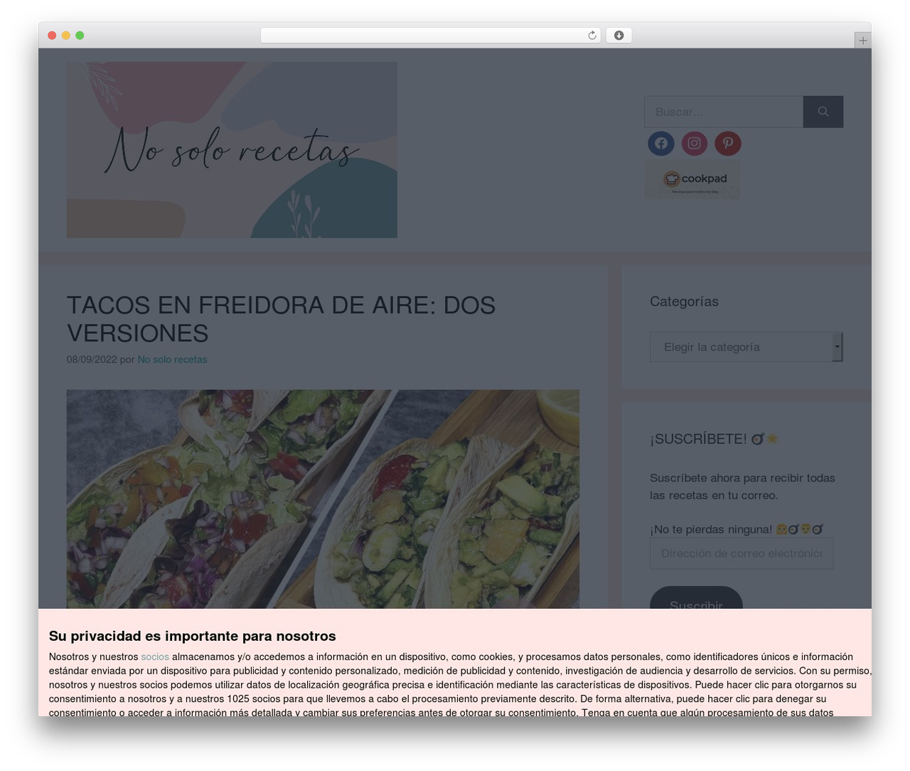 GeneratePress WordPress theme - nosolorecetas.com GeneratePress WordPress theme - nosolorecetas.com