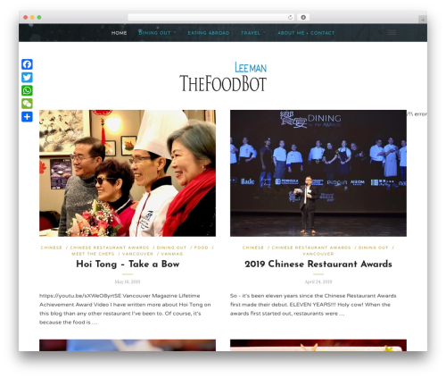 GrandBlog WordPress theme - thefoodbot.com
